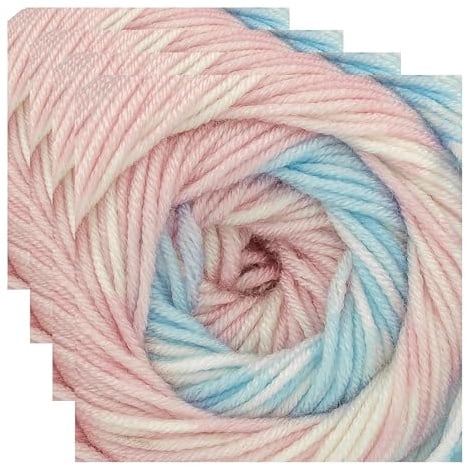 King Cole Fjord DK Knitting Wool Acrylic Self Pattern Fairisle Yarn 1 x 100g (Ornes - 4550) (Pack of 4)