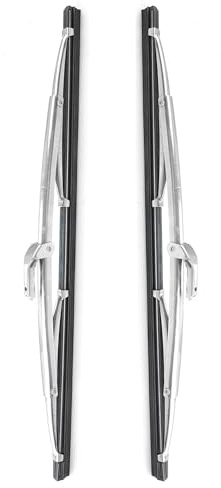 15 Classic Stainless Wiper Blades for Classic Cars/Boat Marine, Set of 2