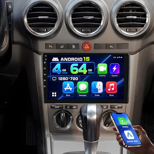 4+64G 9 Radio Android para Opel Astra H/Zafira B/Corse C D 2006-2010 | IPS GPS Navi Bluetooth 5.0 5G WiFi FM/RDS Cámara Trasera EQ Control del Volante 4+64G