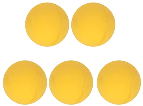 WIHFHGZ 6cm Gummiball, 5 Stück, Bunte Jo - Jo Bälle, Gelb - Umweltfreundlich, Elastisch, Für Kinder Und Erwachsene (Gelb)
