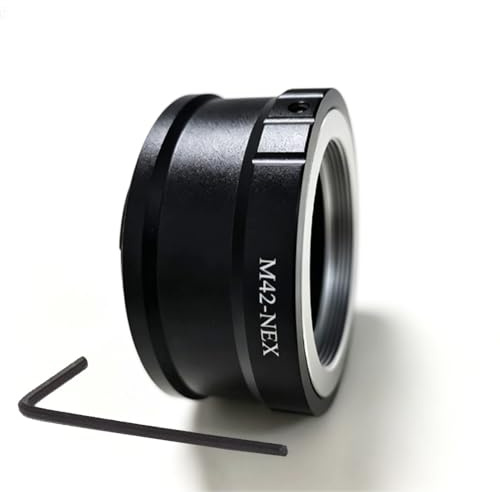 M42-NEX Kameraobjektiv-Adapter für Sony E Mount Kamera-1Stück | für M42-Objektiv mit Schraubbefestigung, manueller Fokus-Adapterring, Nahaufschuss, für Sony NEX E-mount DSLR NEX-5 NEX-3