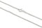 Chaîne Mailles Palmier 1mm en Argent 925/1000-41cm