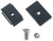 Mattenverbinder / Eckverbinder aus verzinktem, anthrazit (RAL 7016) pulverbeschichtetem Stahl zum Verbinden von Doppelstabmatten mit einer Drahtstärke von 8/6/8 mm ohne Zaun-Pfosten.