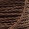 PRE-CUT 3 Meter Length Vintage Styled British Mocha Brown Coloured Cloth Covered Braided Twist Flex - Electric Cable 3 Core; Electrical Wire 3Amp; Lighting Flex 0.50mm