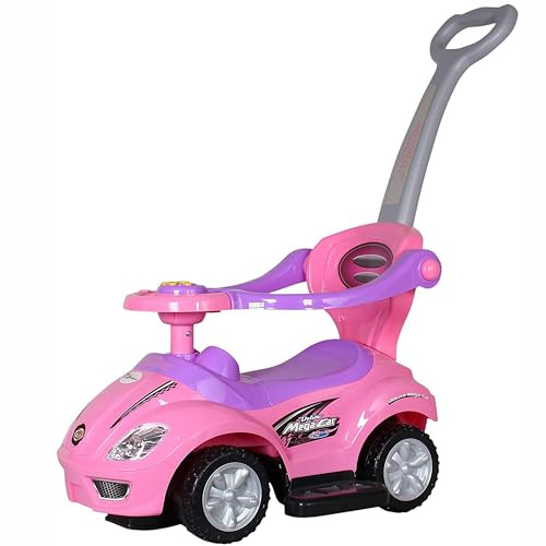 COIL Kinderfahrzeuge, Spielzeugauto, Lauflernwagen, Plastikauto, Schiebewagen, Rutschauto ab 1 Jahr - Bobby Car Zubehör - Rutschauto - Bobbycars & Rutscher (Rosa)