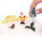 Evelay Christmas Cake Decorations Santa Toppers (5 Piece Set) Topper Cake Decoration Pieces Merry Christmas (5 pc)