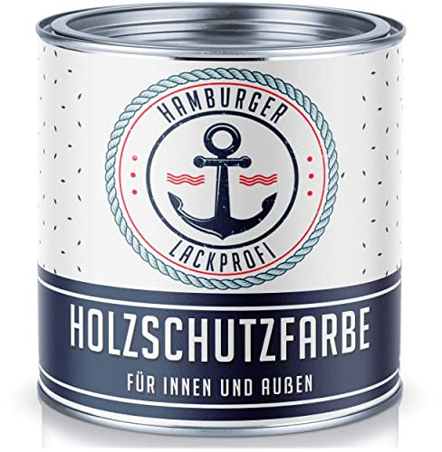 PU Holzschutzfarbe SEIDENMATT Himmelblau RAL 5015 Blau Hochwertige Wetterschutzfarbe Holzfarbe Holzlack - PU verstärkt, UV-beständig und Wetterbeständig - Hamburger Lack-Profi (1 L)