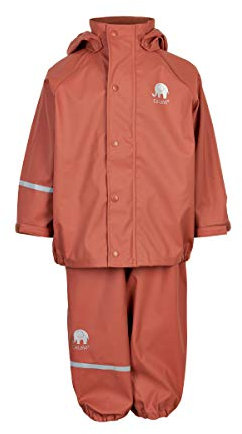 Celavi Basic Rainwear Set-Solid Pu Giacca Antipioggia, Sequoia, 110 Bambine e Ragazze