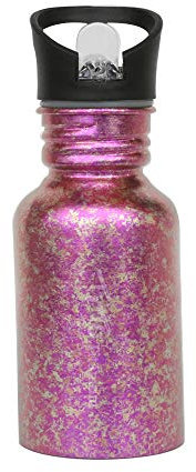 TiTo Titanium Sports Bouteille d'eau Avec Couvercle en Titane Réutilisable D'eau Sport Anti-Fuite Ecologique Gourde Sport pour Fitness Vélo Camping Randonnée Adulte Water Bottle(Titane Rose Vif)