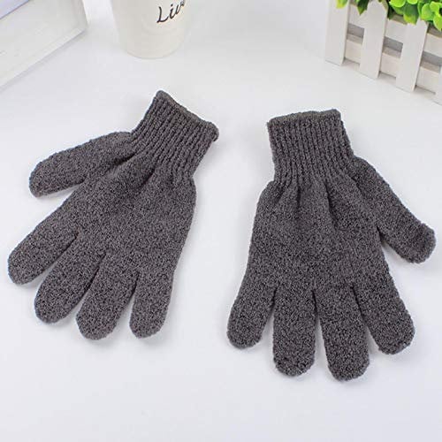 2 x Bamboo Charcoal Exfoliating Gloves Bath Shower Spa Mitt Skin Care Body Scrub