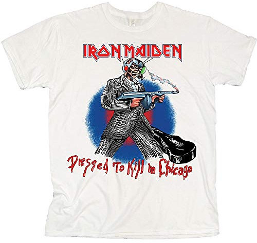 Iron Maiden Chicago Mutants 2 Official Tee T-Shirt Mens Unisex (Large) White