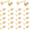 BENECREAT 50 Paia Borchie per Orecchini Piatte Placcate in Oro 18K con Dadi per Le Orecchie per La Creazione di Gioielli con Orecchino Fai da Te