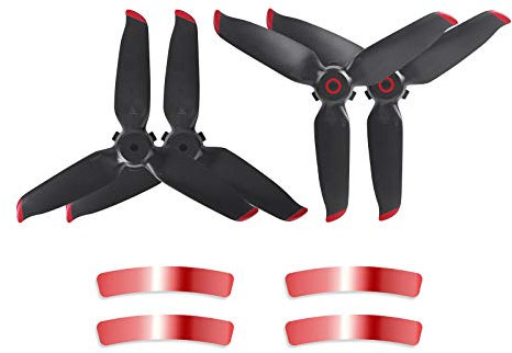 Fututech Propeller für DJI FPV Ersatzteil für DJI FPV, Zubehör für Drohne, Flug leise (Red Two Pairs)