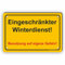 Fassbender-Druck SCHILDER - EINGESCHRÄNKTER WINTERDIENST Schild mit Bohrlöchern - vorgebohrtes Schild zum Markieren einer Gefahrenzone Privatweg/Begehen & Befahren auf eig. Gefahr (30x20cm Schild)