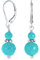 Pierre Précieuse Turquoise Boho Bali Milgrain Boucles D'Oreilles Séparateur Rondelle Double Boule Pendante Dangle Pour Femmes Adolescentes .925 Argent Sterling Lever Back