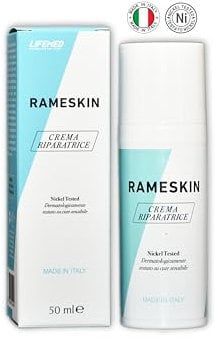 RAMESKIN Crema per Cicatrici e Smagliature, Scottatura Solare ed Eritema, Rivitalizza la Pelle del Viso e Corpo, Confezione da 50ml