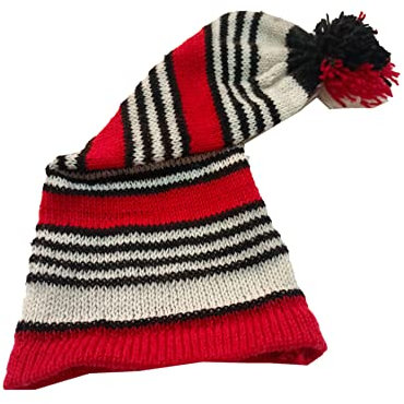 Okpu AGU Africa Traditional Igbo Cap Red and White, Rot und weiß, Einheitsgröße