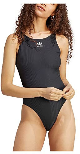 ADIDAS Women's ADICOL Rib Suit Swimsuit, Black/White, 42