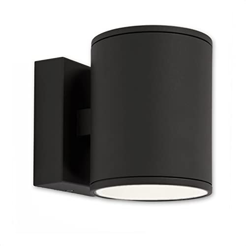 INNOVATE LED Wandleuchte aussen - GX53 Wandlicht Zylinder - IP54 Außenleuchte Wand - Up and Down Leuchten Outdoor - Fassaden Aussenlampe LED - Haus Wandlampe - Außenlampe Anthrazit flache Abdeckung