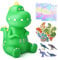 TCJJ Sparschwein Kinder, Dinosaurier Spardose Kinder Jungen,Sparbüchse Für Kinder mit 2 Alphabet,10 Dinosaurier Aufkleber,4 Dinosaurier Spielzeug Set, Jungen Geschenke für Geburtstag,Weihnachten