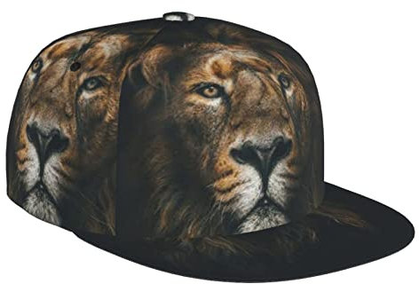 FJAUOQ Lion Cap Baseball Cap Verstellbare Kappe Herren Hut Cool Trucker Hut für Reisen Reiten Picknick Outdoor, Löwe A01, One size