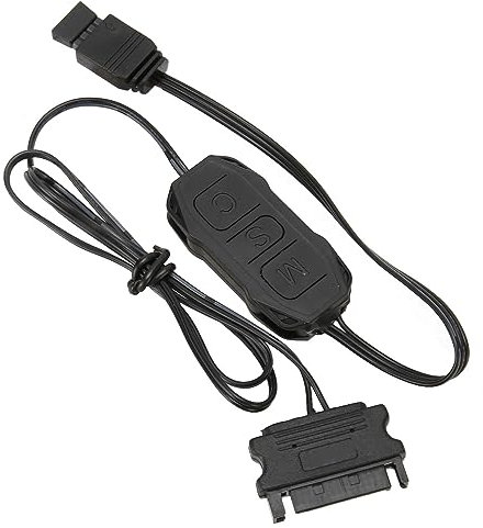 Elprico 5V 3PIN ARGB Controller, Multiple Lighting Modes with Power Supply, Manually Control RGB Fan Controller Power Light Bar Controller