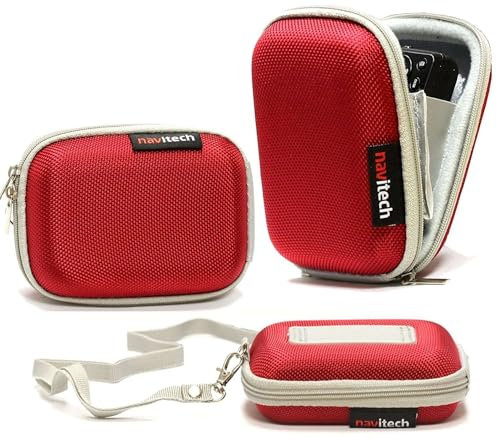 Navitech Étui Rigide Rouge pour Appareil Photo - Compatible avec Le Nikon COOLPIX S3600 Caméra Numérique
