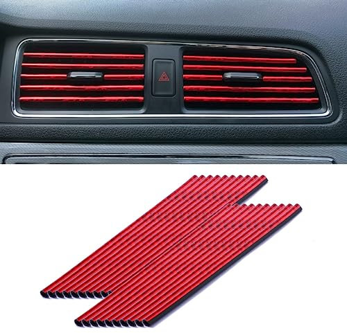 20 Pezzi Strisce Decorative Per Auto Aria Condizionata Universale Impermeabile Pieghevole Decorazioni Per Auto Adatto A Tutte Le Prese D'Aria Dritte