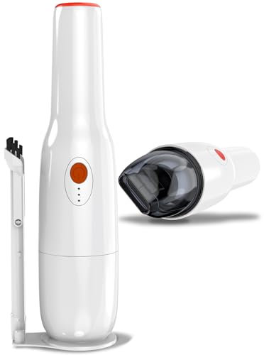 absob Handheld Car Vacuum Cleaner,Powerful Hand Held Vacuum Cordless,Mini Portable Car Vac for Home and Car, USB Charging(Pearl White)