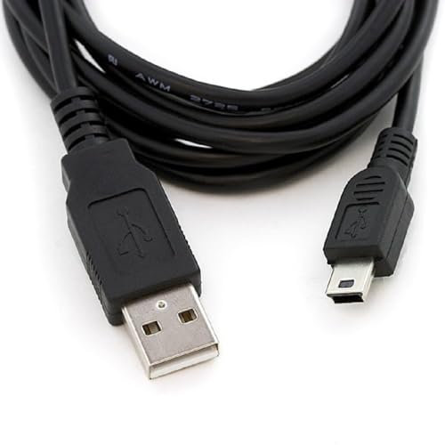 REY Cable USB 2.0 a Mini USB, Negro, 1,5M