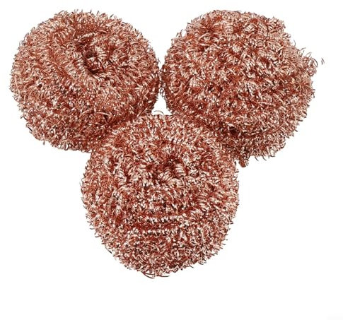 ZYNCUE 3PCS Recyclable Copper Metal Wire Slag Remover Tool Sponge Ball Cleans Iron Tips For Cleaning Pan Scourer Heavy Duty Scrubber