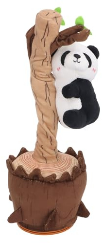 Cactus Bailando Juguete para Bebé 6-12 Meses Cactus Parlante Repite Tu Voz Juguete De Cactus Cantante con LED, Juguete De Peluche Interactivo para Niños (Panda)
