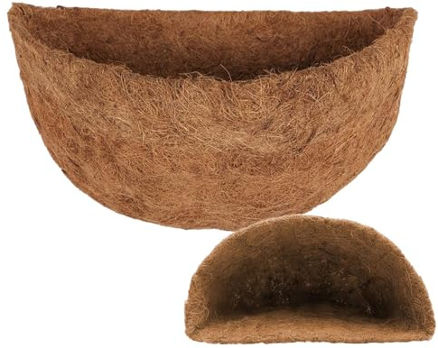 Kokos Korb Einlagen,kokosfaser,blumentopf Korb,Kokos Kokos Einlage,Pflanzenkorb-Einsatz, Halbrunder Kokosnuss Kokosfaser Korb,Austauschbare Pflanzen Ersatzeinlagen, Wandpflanzgefäß,Kokoseinlage