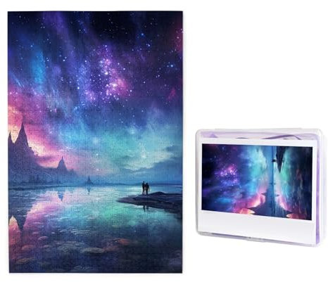 Northern Lights Jigsaw Puzzles 1000 Pieces Wooden Puzzle Personalized Photo Puzzle For Adults Picture Puzzle Custom Puzzle Wedding Puzzle For Birthday Valentines Day Anniversary