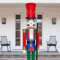 CDL K45 - Cascanueces gigante de 120 cm, decoración navideña de soldado rojo azul y verde