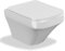 Black Wall Hung Toilets for Bathrooms, Ceramic Rimless WC Toilet Pan with Soft Close Seat, Space Saving, Not Include Toilet Cistern
