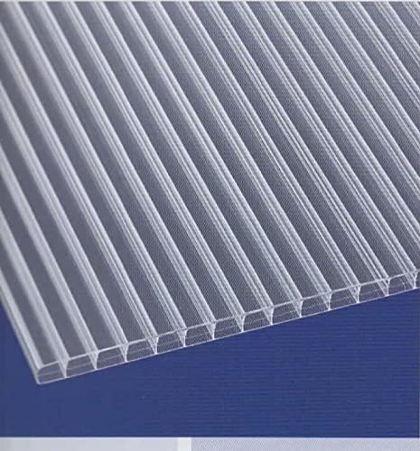 Polycarbonat Hohlkammerplatten - Stegplatten 16 mm - 3-fach Steg - hagelfest - UV - beständig ab 17,90 Euro/m² (klar, 2500 x 980 mm)