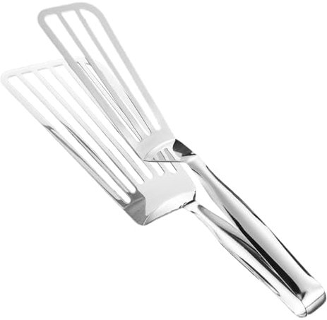 Double Spatula Flipper | Steel Fish Tongs Double Sided Spatula,Fish Turner Spatula, Ergonomic Grilling Spatula Tongs for Frying & Flipping Fish