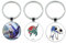 ZENRUIMING Lot de 3 porte-clés sport judo pour amateurs de judo, porte-clés sport en alliage de zinc et verre, accessoire de sac à dos de voiture, multicolore, taille unique