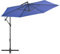 Xichuzi Ampelschirm mit Alu-Mast, Balkon Sonnenschirm, Marktschirm, Garten, Balkon Schirm, Sonnen Schirme, Balkonschirm, 300 cm Blau
