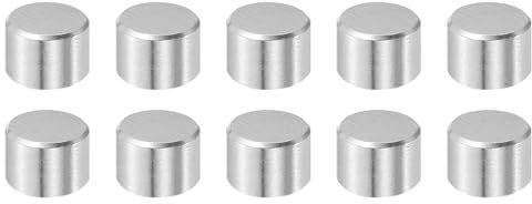 QUARKZMAN 10 Pz 10 mm x 10 mm perni di centratura, perni cilindrici in acciaio inossidabile 316L per supporto mensola perni perno asta fissaggio elementi mensola perni argento tono