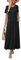 KILIG Summer Dresses for Women UK Short Sleeve Maxi Dress Ladies Pleated Long Dress with Pockets for Beach Vacation Black, L
