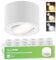 ALUSSO LED Aufbauspot Weiß Dimmbar, 6W 540LM LED Modul 230V, 3000K/4000K/6500K Einstellbar Deckenstrahler, 60°&120° Wählbar Aufbaustrahler, Extra Flach 30°Schwenkbar Ø80x50mm Deckenspots, 6er-Pack