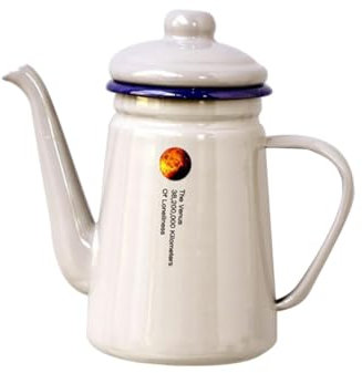 GRIRIW Electric Coffee Percolator Pot One Cup Kettle Fine Polishing Grey Enamel Pot for Cold Brew