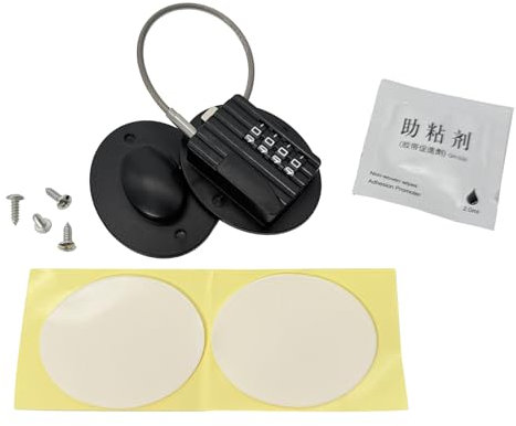 Cerradura de Nevera de Seguridad para Niños, Cerradura de Gabinete con Contraseña de 4 Dígitos, Cerradura de Combinación para Refrigerador, Fácil Instalación, Color Negro, 1 Unidad