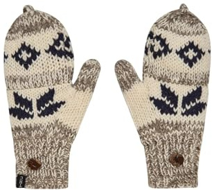 THC Klapphandschuhe 609 Norweger grau | Schafwolle | Strickhandschuhe | Schafwoll-Handschuhe | Woll-Handschuhe | Schafwollfäustlinge | Schafwollhandschuhe