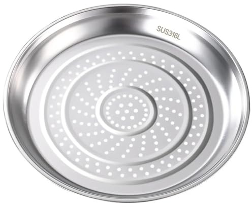 AMEEDA Dünsteinsatz Topf Herd Rack Edelstahl Wok Dampfer Vertiefen Große Größe Topf Dampfenden Tablett Rost-Proof Professionelle(36CM)