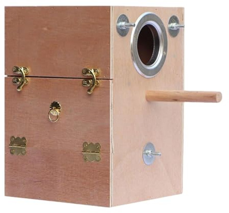 Nistkasten aus Holz für Papageien, Parasiten, Tauben und Nymphensitten | Boardbox für Käfig oder Voliere, geeignet für Zucht, Zucht, Eierablage, Brutpflege
