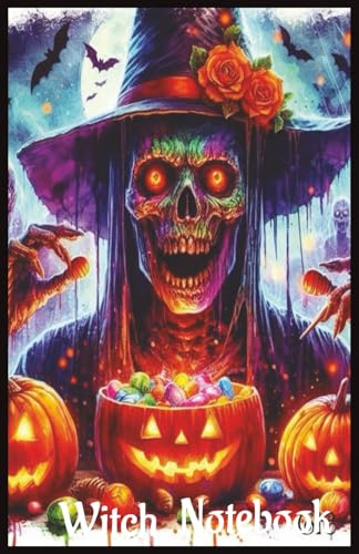 Witch Notebook: Halloween | Witch Design | Journal | Skeleton | Planner | 100 Pages