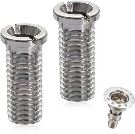 Werownsgso 2 Stück Hohlschraube Spüle 304 Edelstahl Hohlschraube für Siebkorbventile M12 x 50 mm Waschbecken Schrauben für Rostfreie Spüle Zubehör Ersatzteile (30mm)